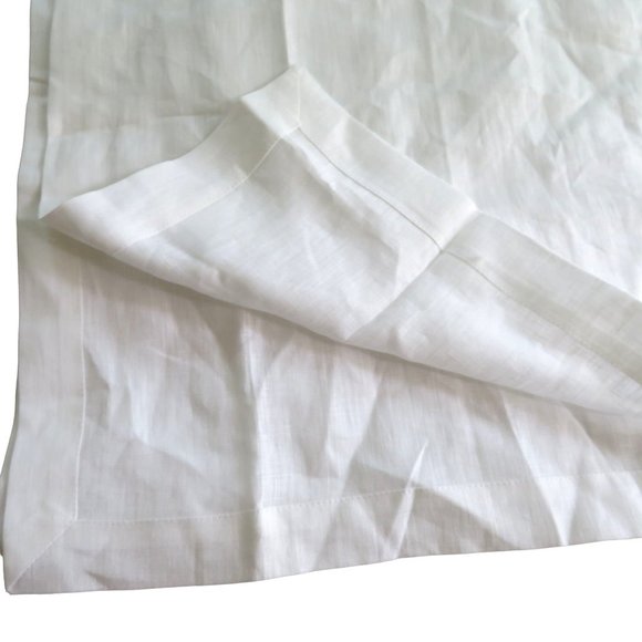 Le Telerie Toscane Italy White Linen Table Runner 17 x 108 New Open Package - Picture 1 of 10